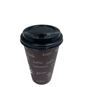Golden Maple – Black Dome Tear Lid for 10-20oz Paper Cup – 1000ct/CS