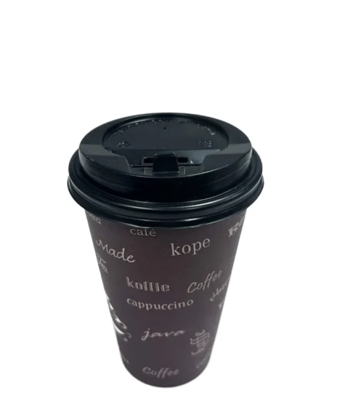 Golden Maple – Black Dome Tear Lid for 10-20oz Paper Cup – 1000ct/CS