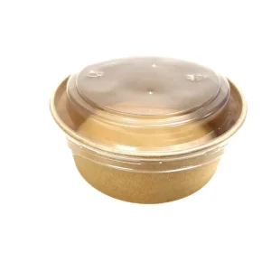 Golden-Maple – Plastic Lid 120mm for 345ml Kraft Salad Bowls – 20X50 ct