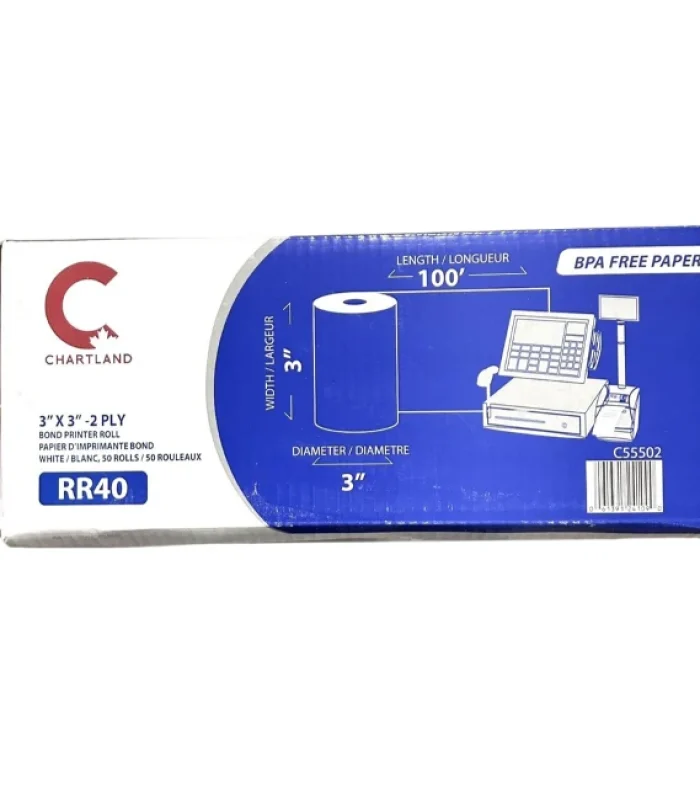 Chartland – RR40 – 3″ x 3″ –  2 Ply Yellow/White  – Bond Paper  – 50 ct/CS