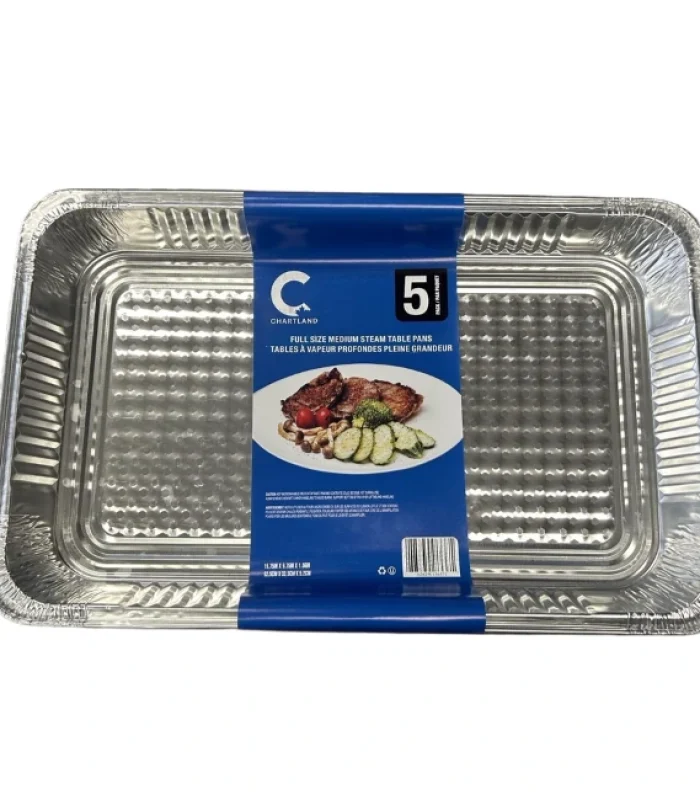 Chartland – Foil Full Size Medium – Aluminium Steam Pan – Little Packing – 10X5 ct/CS
