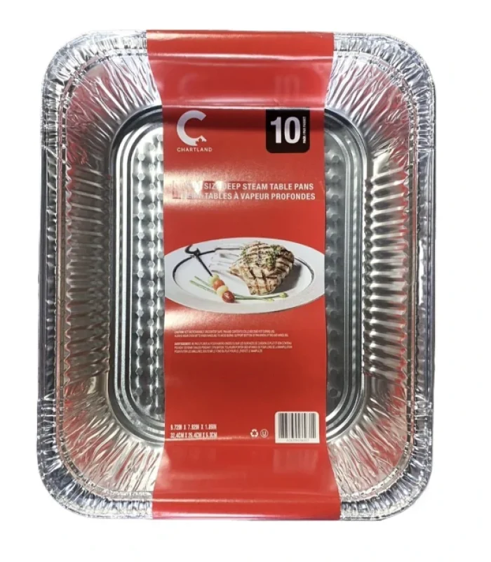 Chartland – Foil Half Size Deep – Aluminium Steam Pan – Little Packing – 10X10 ct/CS