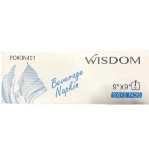 Napkin  –  DN401 – 9″ X 9″-1 Ply – 8 X 500ct
